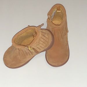 Minnetonka Kids Single Fringe Side Zip Bootie